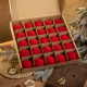 Кулі на ялинку "Оксамит"  25 шт. Червоні D-8см. Подарунковий набір ялинкових кульок Кульки на ялинку